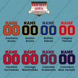 Pro Hockey Personalized Current Name and Number Car Decals (A-N) (Enter Your Name and Number) Page 1