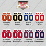 Pro Hockey Personalized Current Name and Number Glossy Stickers (A-N) (Enter Your Name and Number) Page 1