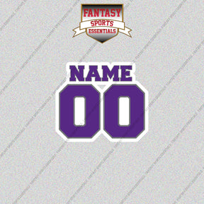 Sacramento Kings Personalized Current Name and Number Glossy Stickers