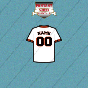 San Francisco Giants Personalized Current Home Jersey Car Decals