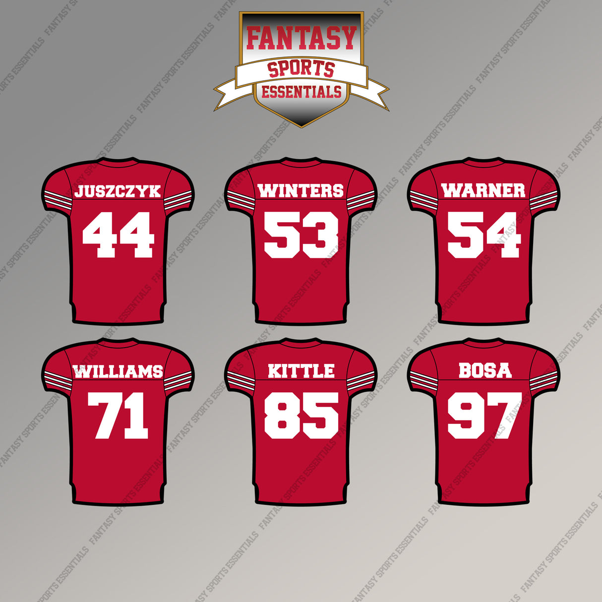 San Francisco 49ers 2025 Home Jersey Magnets (Choose Your Player)