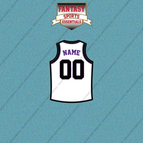 Sacramento Kings Personalized Current Away Jersey Car Decals