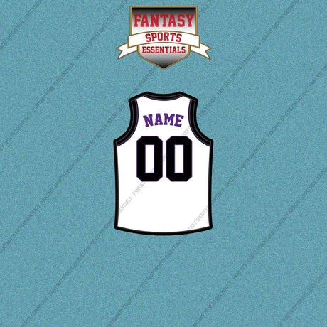 Sacramento Kings Personalized Current Away Jersey Car Decals
