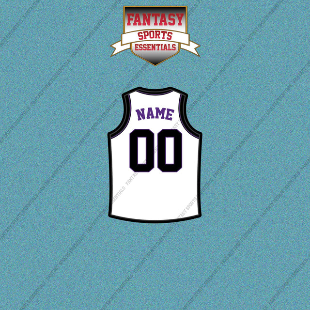 Sacramento Kings Personalized Current Away Jersey Car Decals