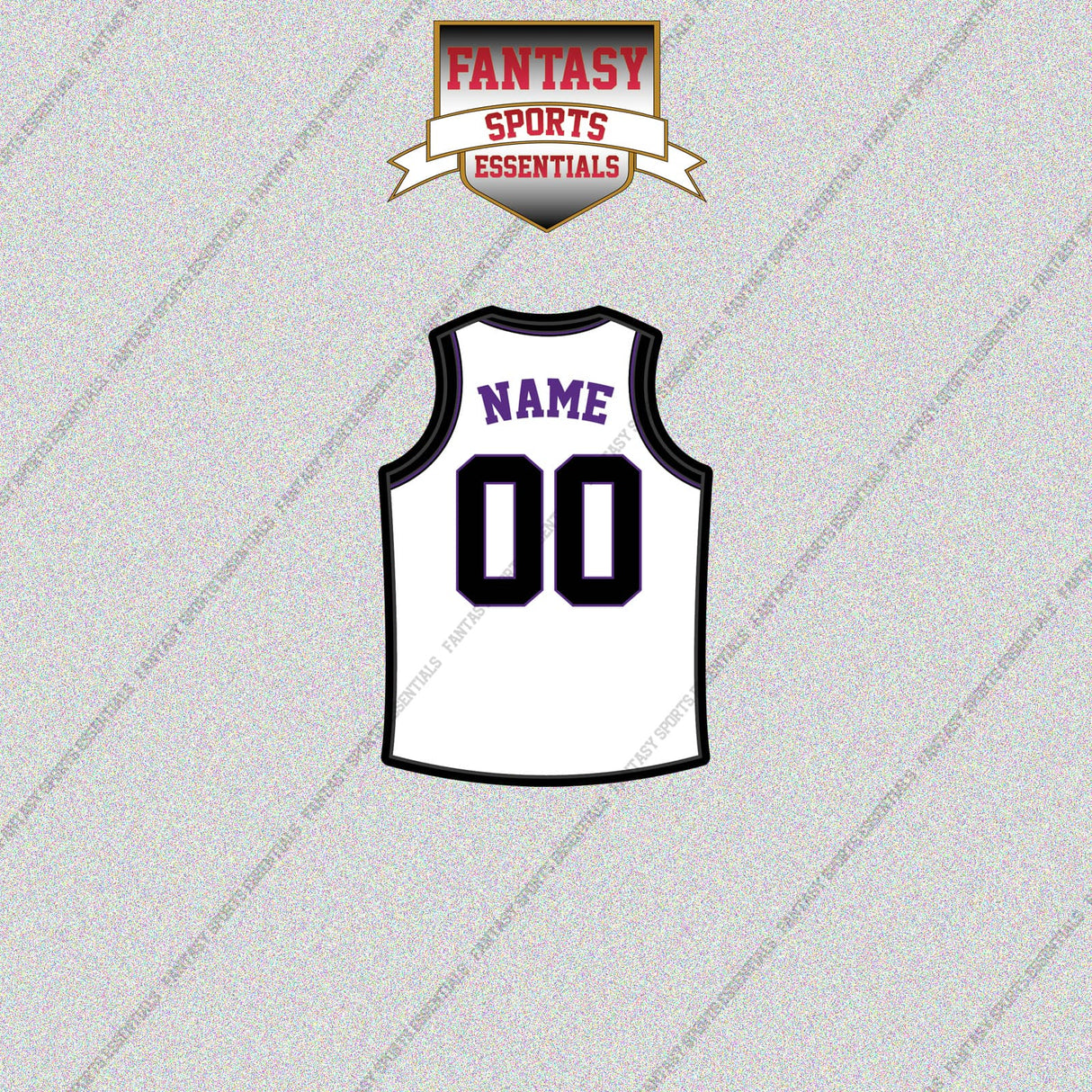 Sacramento Kings Personalized Current Away Jersey Glossy Stickers
