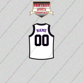 Sacramento Kings Personalized Current Away Jersey Glossy Stickers