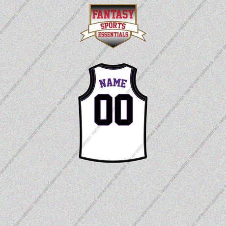 Sacramento Kings Personalized Current Away Jersey Glossy Stickers