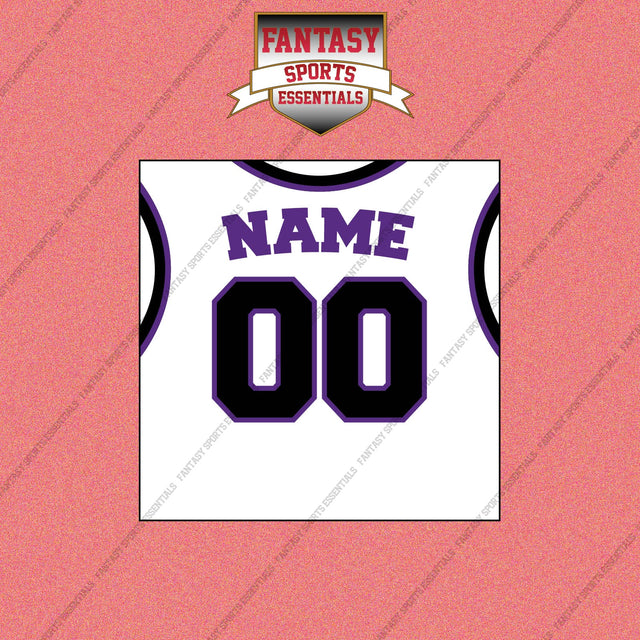 Sacramento Kings Personalized Current Away Jersey Wall Art Prints