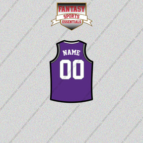 Sacramento Kings Personalized Current Home Jersey Glossy Stickers