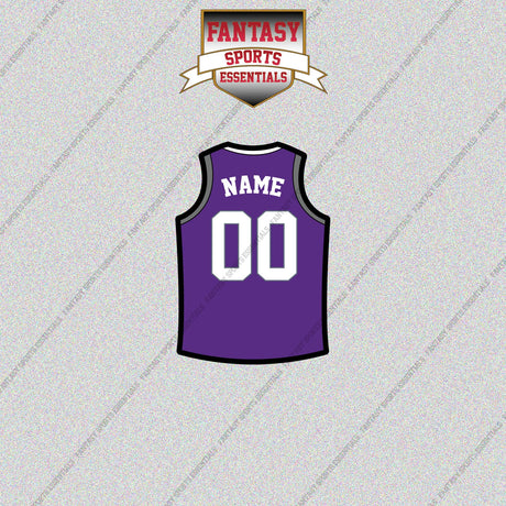 Sacramento Kings Personalized Current Home Jersey Glossy Stickers