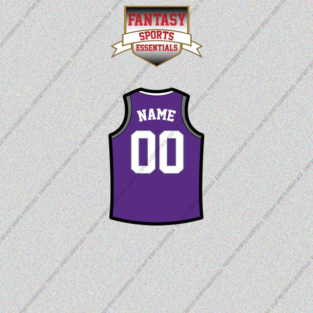 Sacramento Kings Personalized Current Home Jersey Glossy Stickers