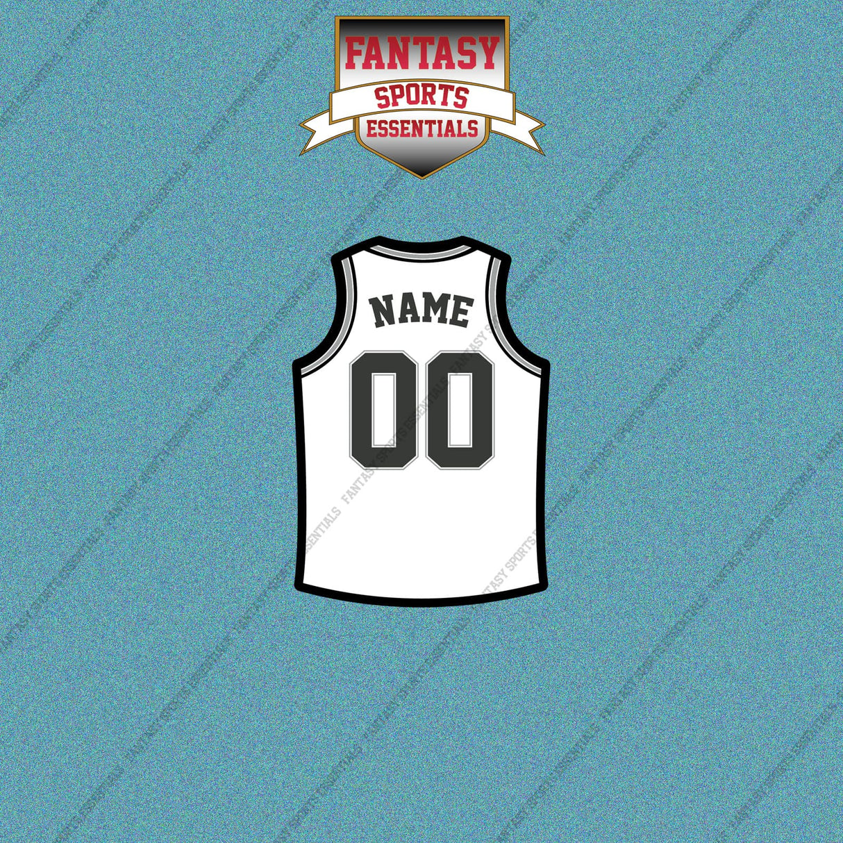 San Antonio Spurs Personalized Current Away Jersey Car Decals