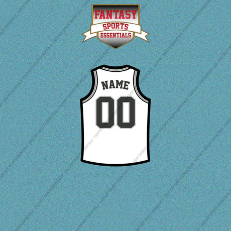 San Antonio Spurs Personalized Current Away Jersey Car Decals