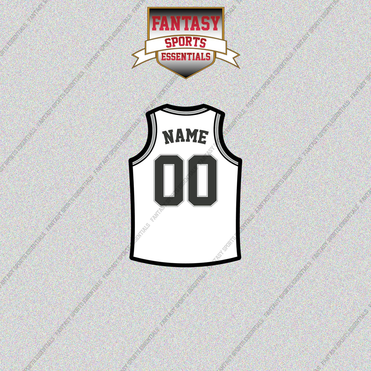 San Antonio Spurs Personalized Current Away Jersey Glossy Stickers