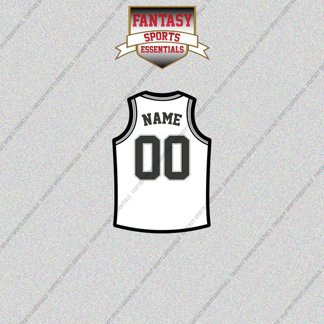 San Antonio Spurs Personalized Current Away Jersey Glossy Stickers
