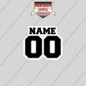 San Antonio Spurs Personalized Current Name and Number Glossy Stickers