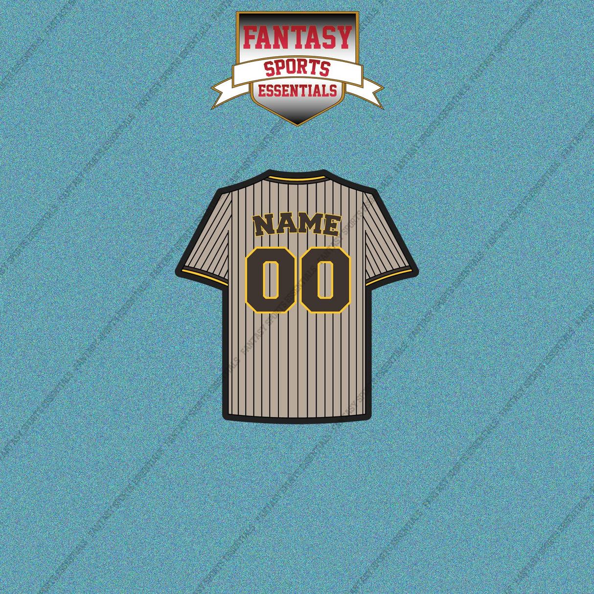 San Diego Padres Personalized Current Away Jersey Car Decals