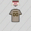 San Diego Padres Personalized Current Away Jersey Glossy Stickers