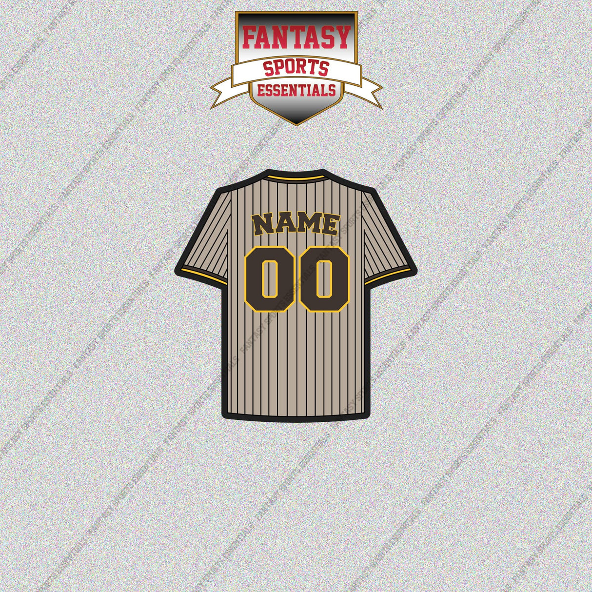 San Diego Padres Personalized Current Away Jersey Glossy Stickers