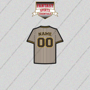 San Diego Padres Personalized Current Away Jersey Glossy Stickers