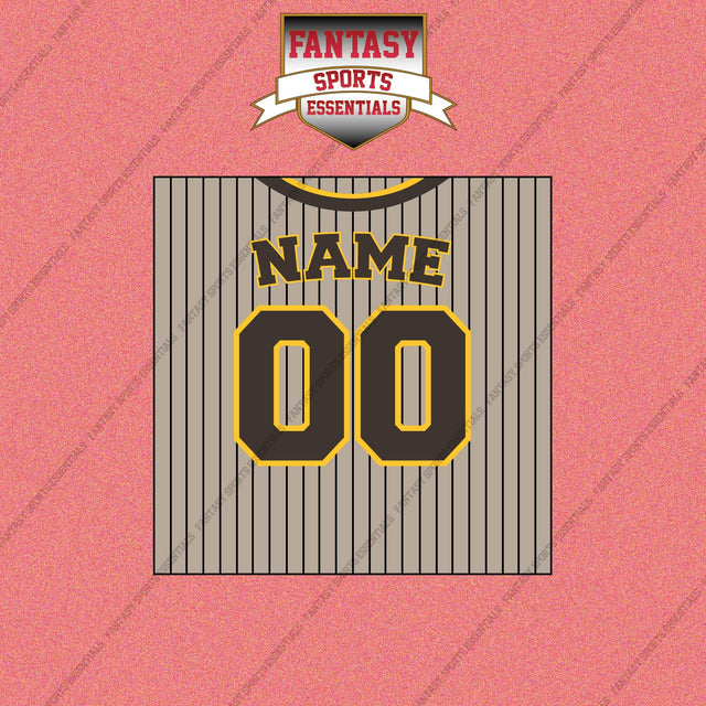 San Diego Padres Personalized Current Away Jersey Wall Art Prints