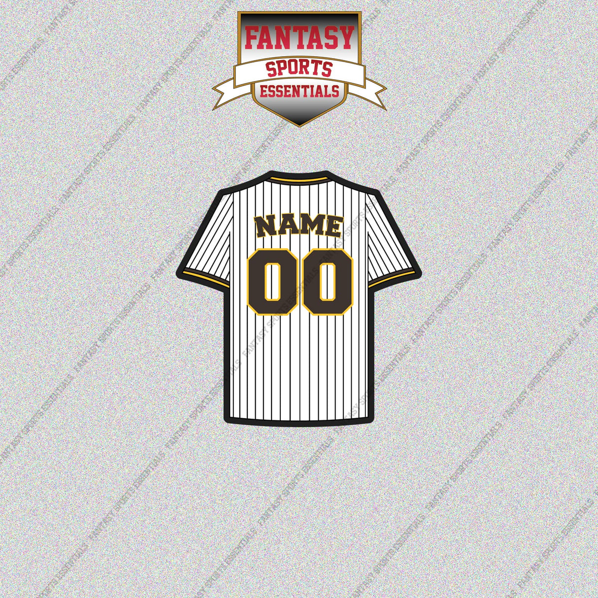 San Diego Padres Personalized Current Home Jersey Glossy Stickers