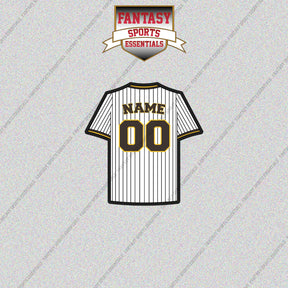 San Diego Padres Personalized Current Home Jersey Glossy Stickers
