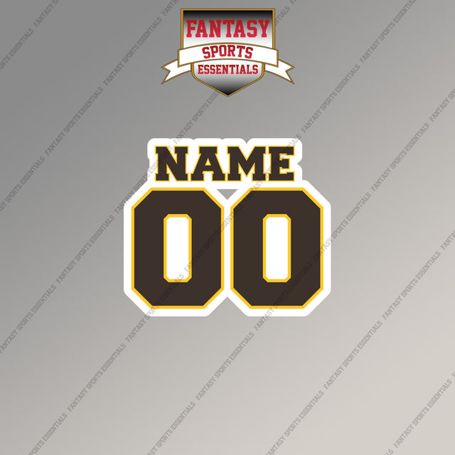 San Diego Padres Personalized Current Name and Number Magnets