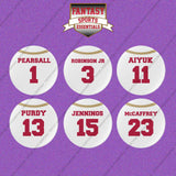 San Francisco 49ers 2025 Away Jersey Button Pins (Choose Your Player) Page 1