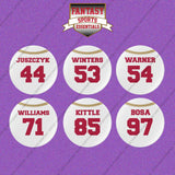 San Francisco 49ers 2025 Away Jersey Button Pins (Choose Your Player) Page 2