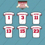 San Francisco 49ers 2025 Away Jersey Car Decals (Choose Your Player) Page 1