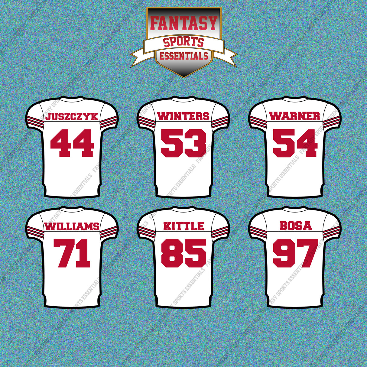 San Francisco 49ers 2025 Away Jersey Car Decals (Choose Your Player) Page 2