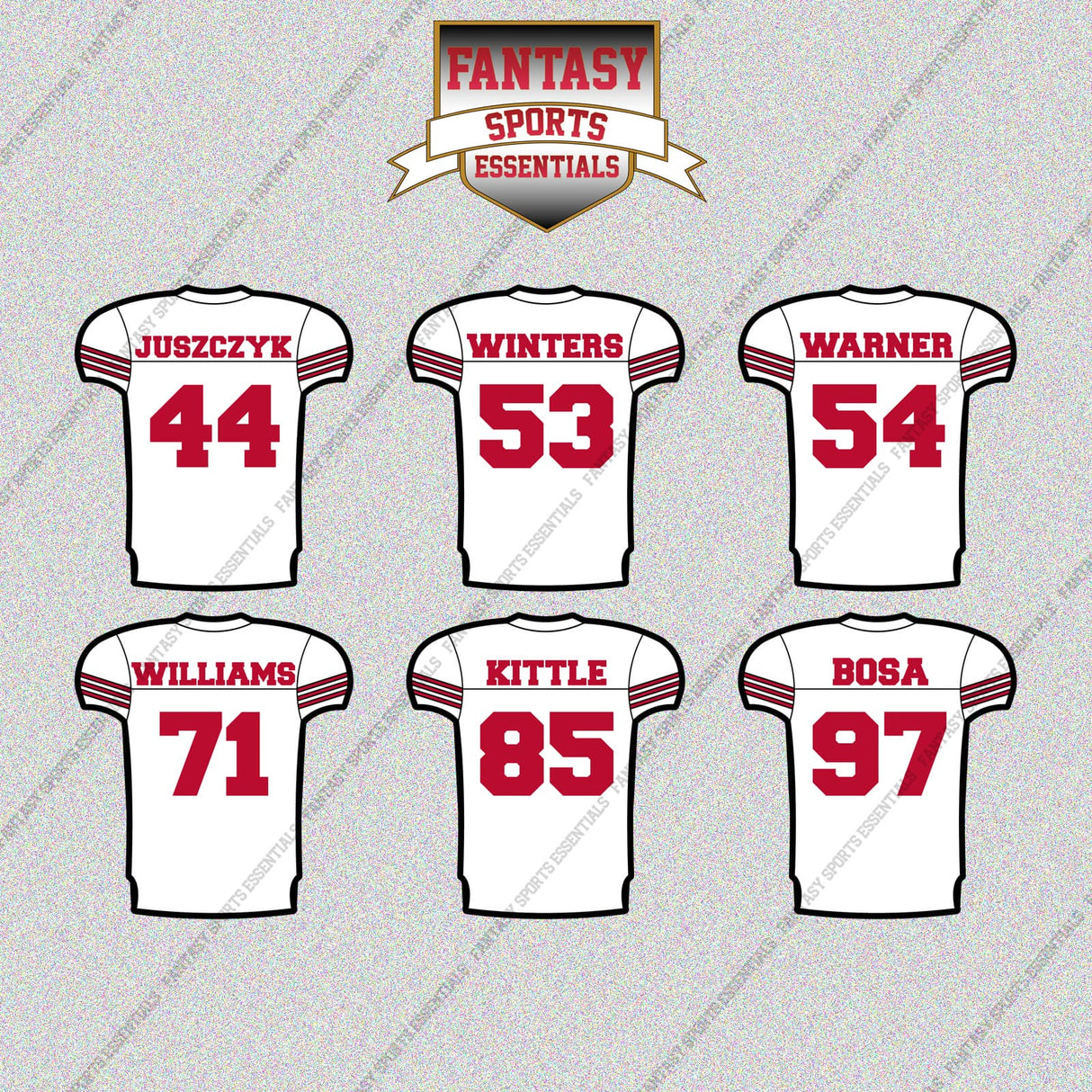 San Francisco 49ers 2025 Away Jersey Glossy Stickers (Choose Your Player) Page 2