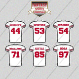 San Francisco 49ers 2025 Away Jersey Glossy Stickers (Choose Your Player) Page 2