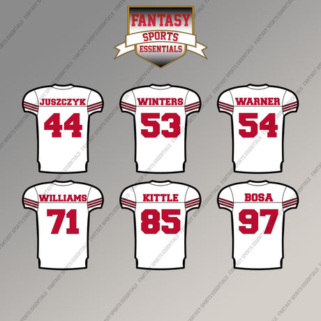 San Francisco 49ers 2025 Away Jersey Magnets (Choose Your Player) Page 2