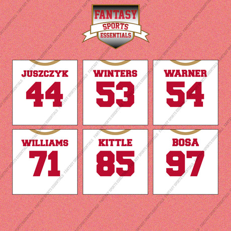 San Francisco 49ers 2025 Away Jersey Wall Art Prints (Choose Your Player) Page 2