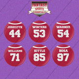 San Francisco 49ers 2025 Home Jersey Button Pins (Choose Your Player) Page 2