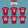 San Francisco 49ers 2025 Home Jersey Car Decals (Choose Your Player) Page 1