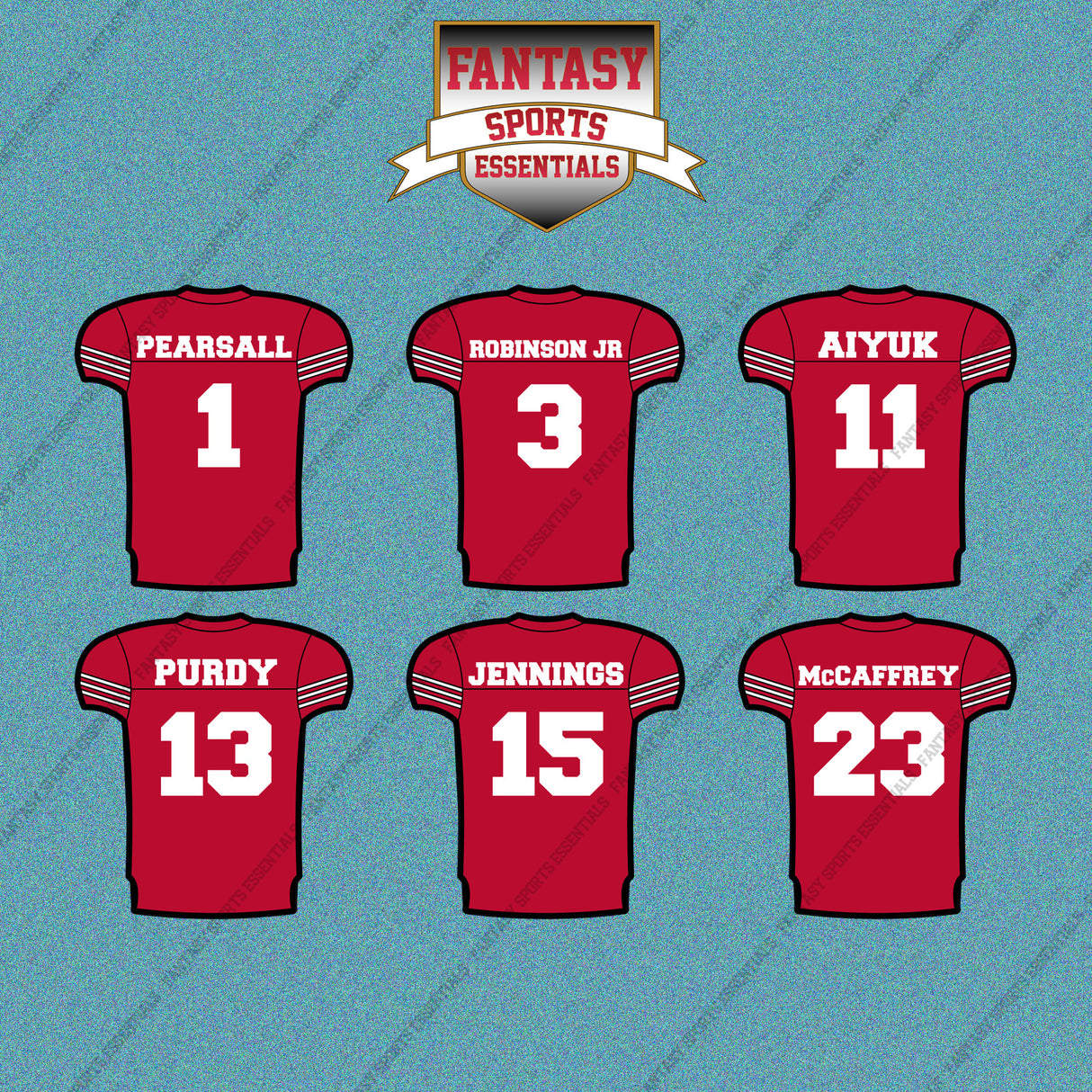 San Francisco 49ers 2025 Home Jersey Car Decals (Choose Your Player) Page 1