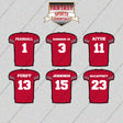 San Francisco 49ers 2025 Home Jersey Glossy Stickers (Choose Your Player) Page 1