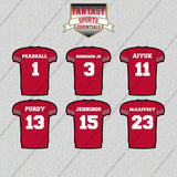 San Francisco 49ers 2025 Home Jersey Glossy Stickers (Choose Your Player) Page 1