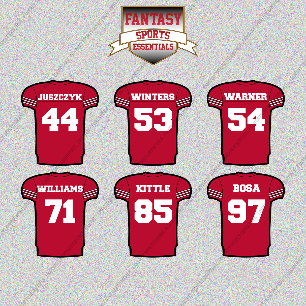 San Francisco 49ers 2025 Home Jersey Glossy Stickers (Choose Your Player) Page 2