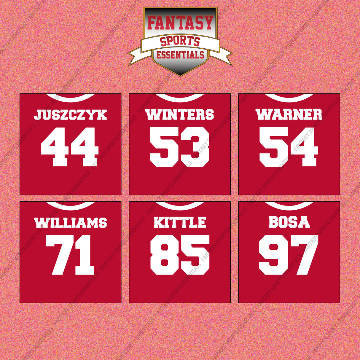 San Francisco 49ers 2025 Home Jersey Wall Art Prints (Choose Your Player) Page 2