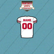 San Francisco 49ers Personalized Current Away Jersey Car Decals