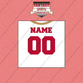 San Francisco 49ers Personalized Current Away Jersey Wall Art Prints