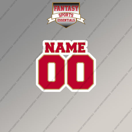 San Francisco 49ers Personalized Current Name and Number Magnets