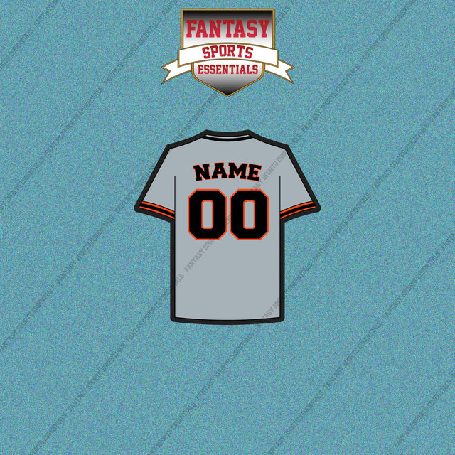 San Francisco Giants Personalized Current Away Jersey Car Decals