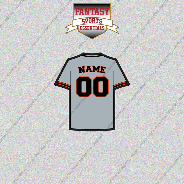 San Francisco Giants Personalized Current Away Jersey Glossy Stickers