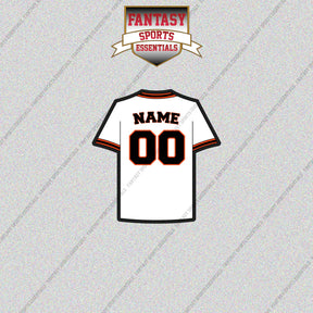 San Francisco Giants Personalized Current Home Jersey Glossy Stickers