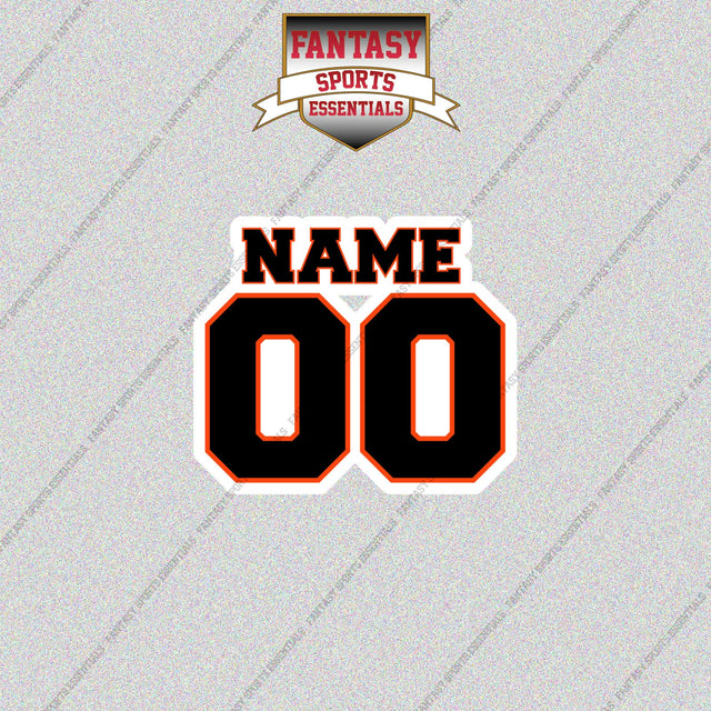San Francisco Giants Personalized Current Name and Number Glossy Stickers